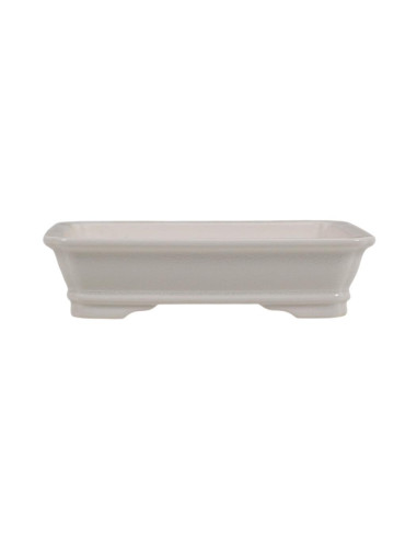 Vaso de Bonsai Retangular 22*17*5,5 cm Branco Craque – Dehua