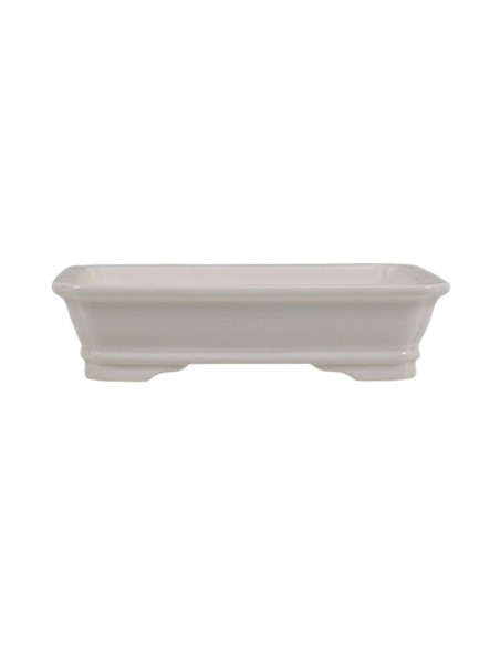 Vaso de Bonsai Retangular 22*17*5,5 cm Branco Craque – Dehua