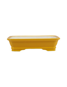 Vaso de Bonsai Rechteckig 22*17*5,5 cm Gelb – Dehua