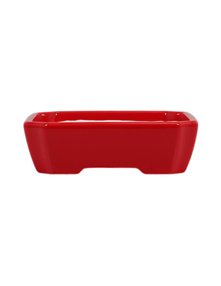 Maceta de Bonsai Rectangular 16*13*4,5 cm Rojo – Dehua