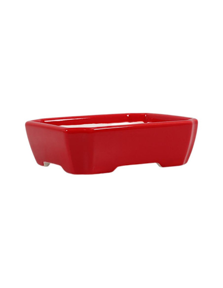 Maceta de Bonsai Rectangular 16*13*4,5 cm Rojo – Dehua