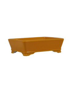 Vaso de Bonsai rechteckig 18*13,5*5,5 cm Gelb – Dehua 2