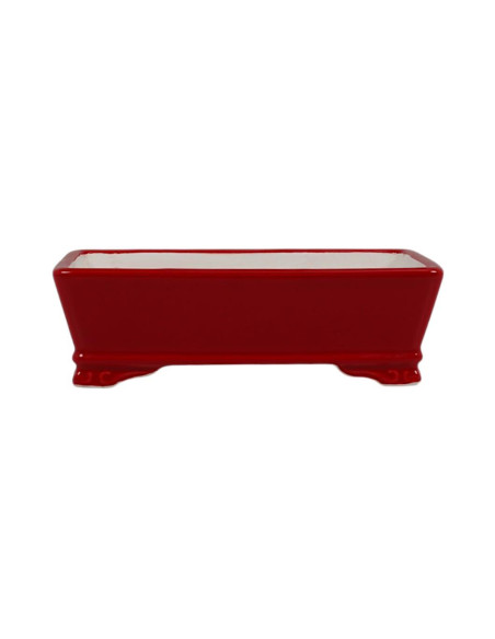 Rechteckiger Bonsai-Topf 18*13,5*5,5 cm Rot – Dehua
