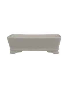 Vaso für Bonsai Rechteckig 18*13,5*5,5 cm Weiß Craque – Dehua