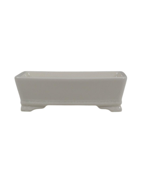 Vaso de Bonsai Retangular 18*13,5*5,5 cm Branco Craque – Dehua