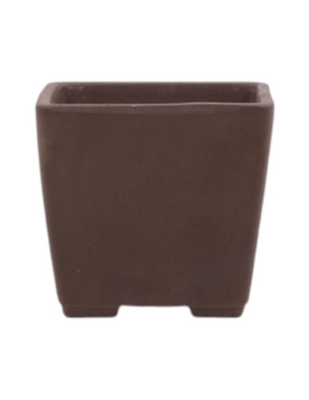 Maceta de Bonsai Cascada Cuadrado 8,5*8,5*8 cm Sin Esmalte - Japón