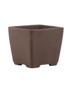 Vase de Bonsai Cascade Carré 8,5*8,5*8 cm Sans Émaillé - Japon 2