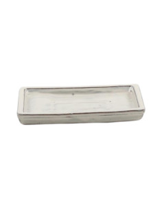 Plat Céramique Rectangulaire 18,5*13,5*2 cm Crème