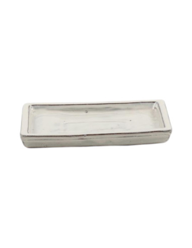 Prato Cerâmico Rectangular 18,5*13,5*2 cm Creme