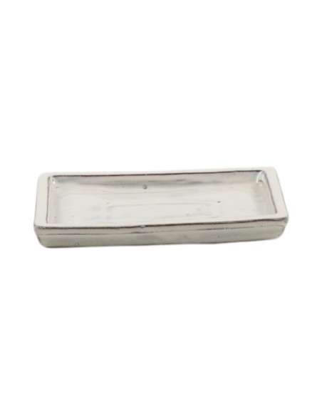 Prato Cerâmico Rectangular 18,5*13,5*2 cm Creme