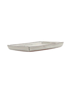 Plat Céramique Rectangulaire 18,5*13,5*2 cm Crème 2