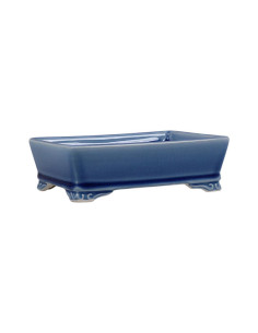 Maceta de Bonsai Rectangular 18*13,5*5,5 cm Azul Craque – Dehua 2