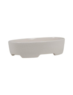 Vaso de Bonsai Oval 15*10*3,5 cm Branco Craque – Dehua 2