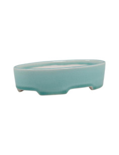 Vaso de Bonsai Oval 15*10*3,5 cm Verde Água – Dehua 2