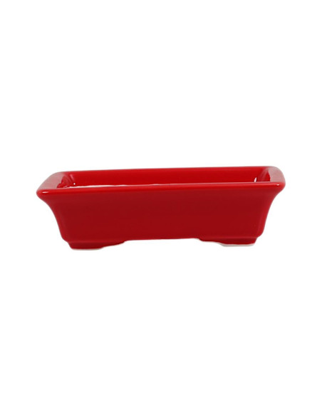 Vaso de Bonsai Retangular 15*11*4 cm Vermelho – Dehua