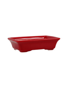 Vase für Bonsai rechteckig 15*11*4 cm Rot – Dehua 2
