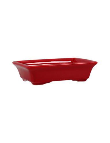 Vaso de Bonsai Retangular 15*11*4 cm Vermelho – Dehua