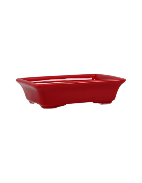 Vaso de Bonsai Retangular 15*11*4 cm Vermelho – Dehua