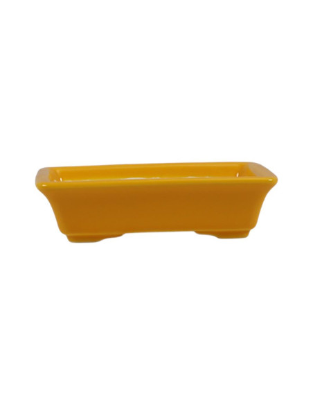 Vaso de Bonsai Retangular 15*11*4 cm Amarelo – Dehua