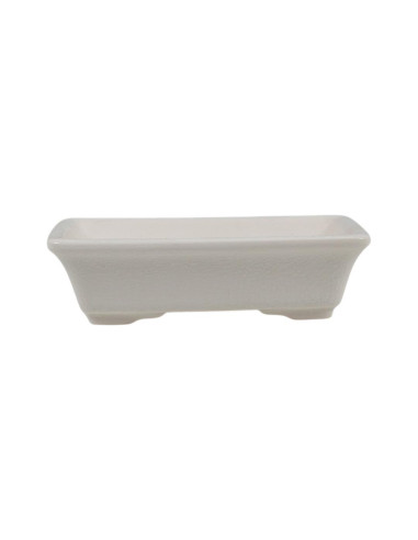 Vaso de Bonsai Retangular 15*11*4 cm Branco Craque – Dehua