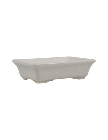Vaso de Bonsai Retangular 15*11*4 cm Branco Craque – Dehua