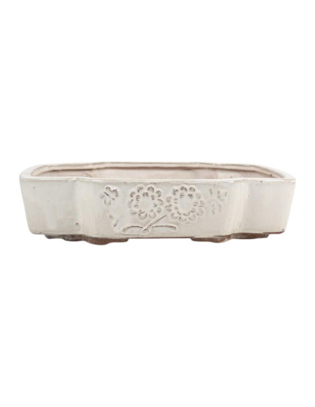 Vaso de Bonsai Oval 35*29,5*7,5 cm Creme - Yixing