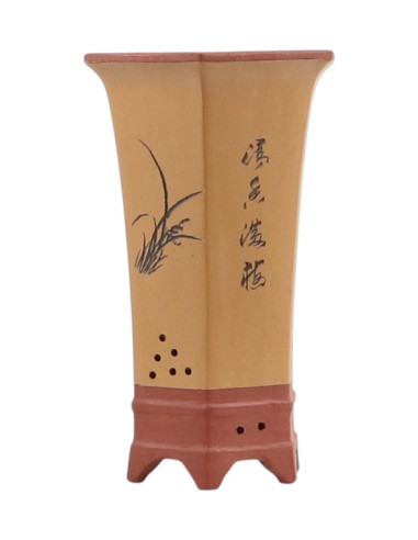 Maceta de Bonsai Cascada 20*17*30 cm c/Dibujos Sin Esmalte - Yixing