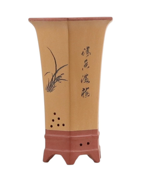 Vaso de Bonsai Cascata 20*17*30 cm c/Desenhos Sem Esmalre - Yixing