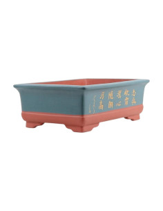 Pot of Bonsai Rectangular with Designs 37*26*12 cm Without Blue Glazed - Yixing 2